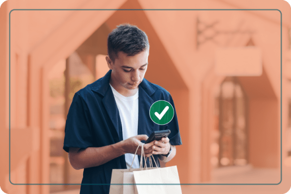 Seamless and Secure Transactions A Mobile App Interface Showing The Check Mark Button, Emphasizing Its Function For Seamless And Secure Transactions