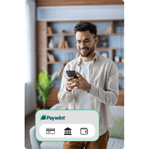 Seamless Transactions Across Multiple Payment Methods A Customer Making a Contactless Payment Using a Mobile Device and Paywint-Enabled Terminal