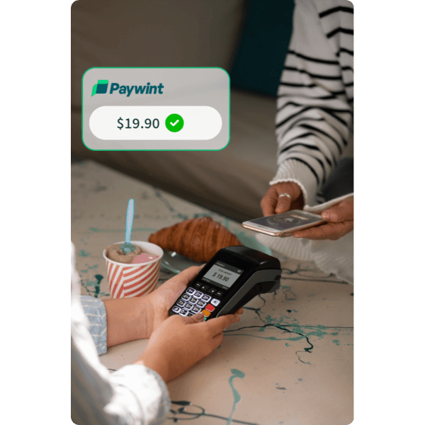 Secure and Fast Payment Processing A Customer Making a Contactless Payment Using a Mobile Device and Paywint-Enabled Terminal