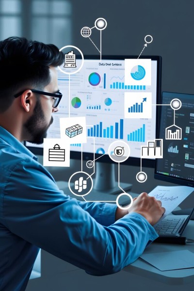 Boost Efficiency with Sales Performance Management A Professional Reviewing Financial and Business Analytics on a Digital Dashboard