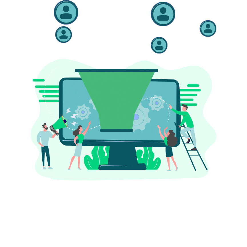 Sales Management A Digital Illustration Showing Paywint's Automated Customer Acquisition and Payment Process