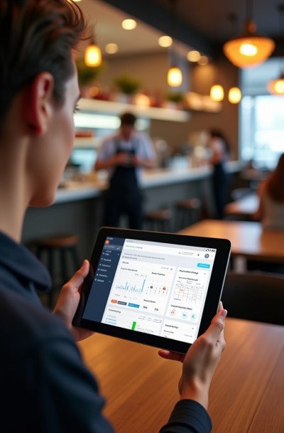 All-in-One Dashboard to Control Everything Mobile Expense Tracking Categories on a Smartphone Surrounded by Receipts