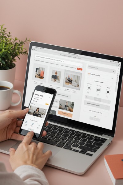 Design Without Limits Mobile Expense Tracking Categories on a Smartphone Surrounded by Receipts