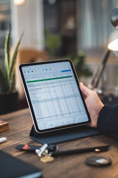 Track and Manage Payments Easily Person Using a Tablet to View Financial Data and Transactions with Paywint