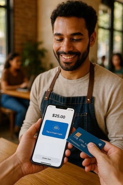 Accept Payments Anywhere, Anytime Mobile Expense Tracking Categories on a Smartphone Surrounded by Receipts