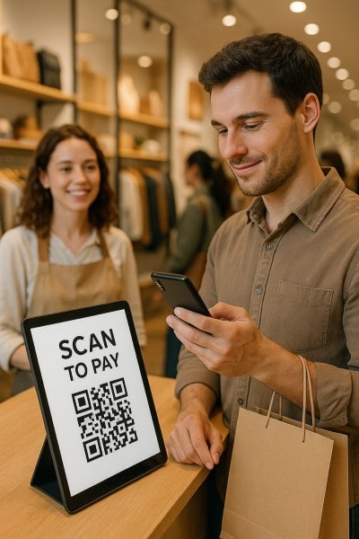 Fast Checkout, Anywhere Mobile Expense Tracking Categories on a Smartphone Surrounded by Receipts