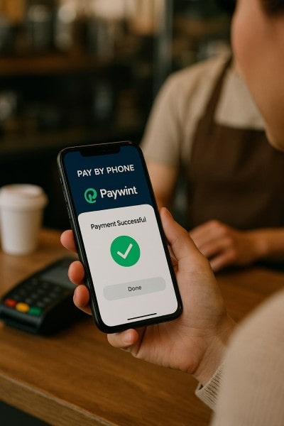 Why Choose Paywint for Pay By Phone Payments Digital Financial Reports Displayed on a Laptop Screen in an Office