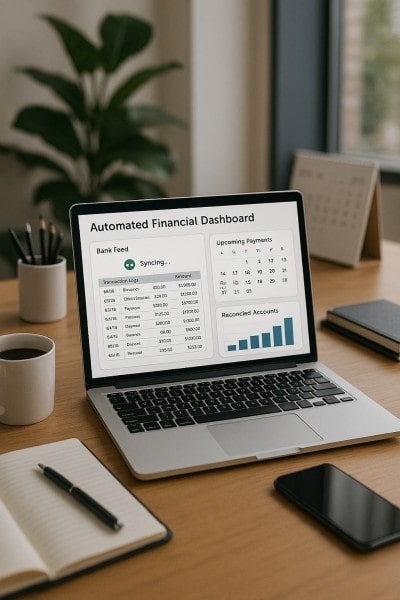 Automate Payments and Reconciliation Mobile Expense Tracking Categories on a Smartphone Surrounded by Receipts