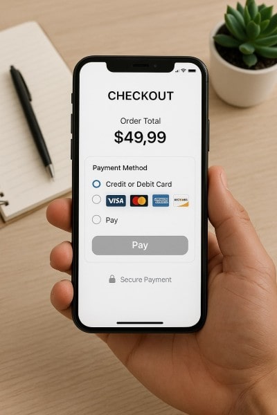 Take Payments Securely and Instantly Businessman Analyzing Expenses on a Spreadsheet Using a Laptop