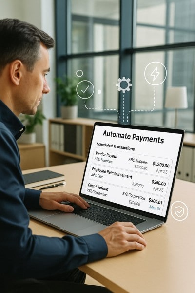 Automated Transfers for Everyday Efficiency Mobile Expense Tracking Categories on a Smartphone Surrounded by Receipts
