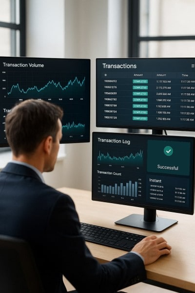 Real-Time Transaction Management Mobile Expense Tracking Categories on a Smartphone Surrounded by Receipts