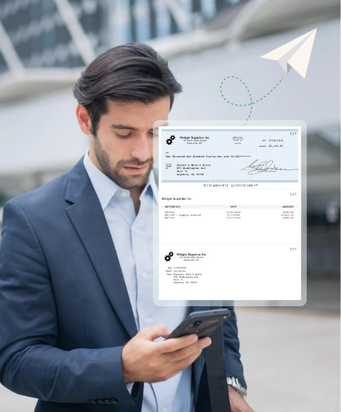 Mobile Expense Tracking Categories on a Smartphone Surrounded by Receipts