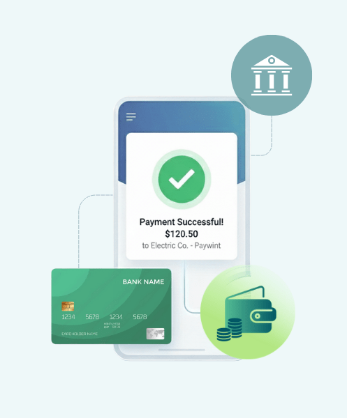 Man in a Formal Outfit Using His Smartphone Outdoors with a Security Shield Icon, Symbolizing Paywint’s Secure Payment Processing