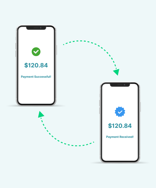 A Smiling Woman Holding Shopping Bags and Using Her Smartphone with a Paywint Interface Overlay Showing Account Details