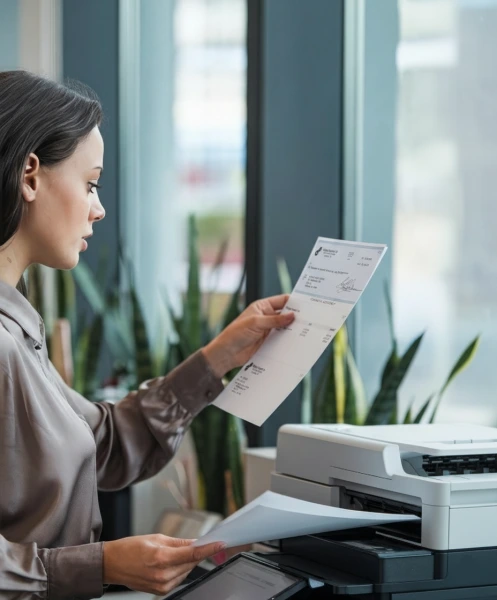 Businessman Analyzing Expenses on a Spreadsheet Using a Laptop
