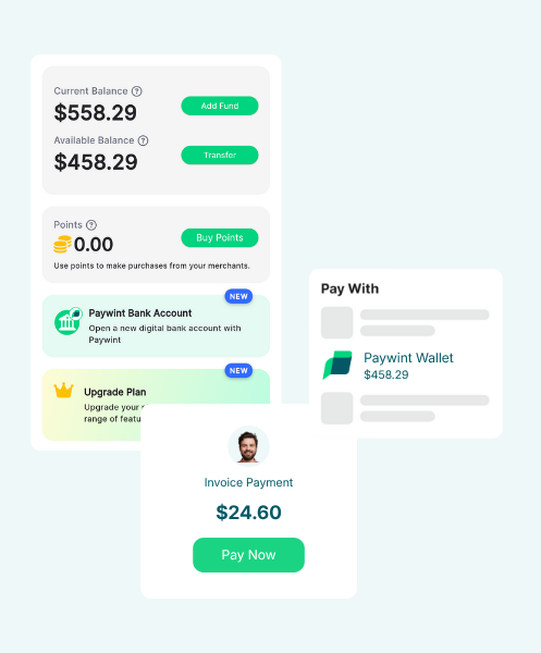 A Woman In A Blue Top Smiling As She Uses Her Smartphone For A Seamless Digital Payment Transaction At A Restaurant, With A Receipt And Wallet Placed On The Table And A Green Checkmark Indicating Successful Payment
