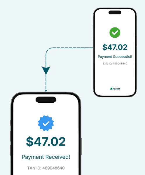 A Smiling Cashier Using a POS System with Paywint for Seamless Payment Processing