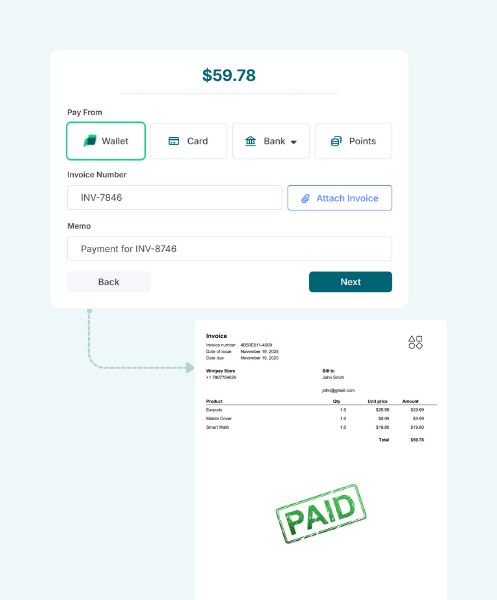 Woman Using Her Smartphone in a Café, with a Paywint Payment Confirmation Pop-Up, Showcasing Instant Transactions