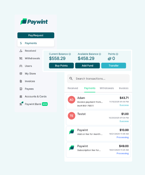 A Smiling Man In A Denim Jacket Holding A Smartphone And A Coffee Cup, With A Digital Overlay Displaying Account Balance And Transaction Details