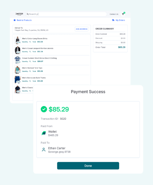 3D Illustration of an Ecommerce Website with Shopping Cart, Packages, and Payment Icons