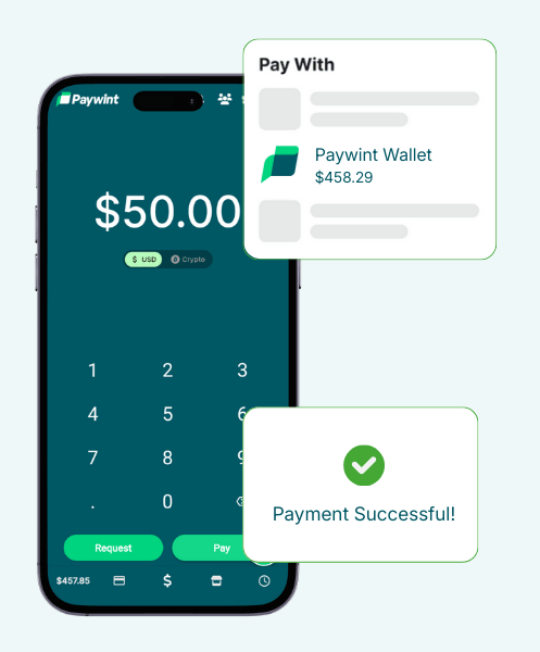 A Customer Completing a Transaction Using Multiple Payment Options with Paywint