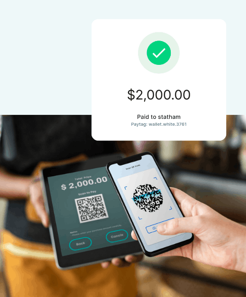 A Person Making a Contactless Payment at a Fresh Produce Stand Using a Digital Wallet