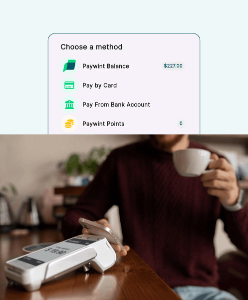 A Woman Making a Contactless Payment with Her Smartphone at a Retail Store Checkout