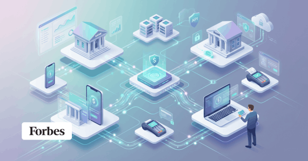 Illustration of Digital Banking, Secure Online Transactions, and Interconnected Financial Systems with Devices and Cloud Technology