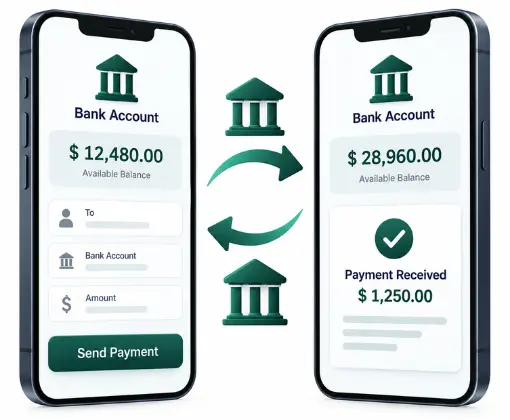 Diagram Showing Monthly and Annual Plans with Invoices, Customer Profiles, Usage Tracking, and Payment Details in a Green and White Interface